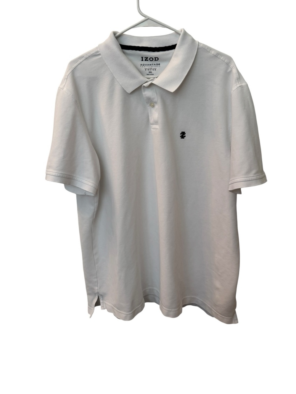 IZOD Advantage Men’s White Polo Shirt Cotton Blend Short Sleeve XXL